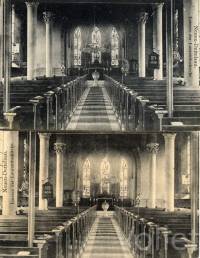 Anstaltskirche - Innenraum mit Fehldruck Spiegelverkehrt ca. 1905